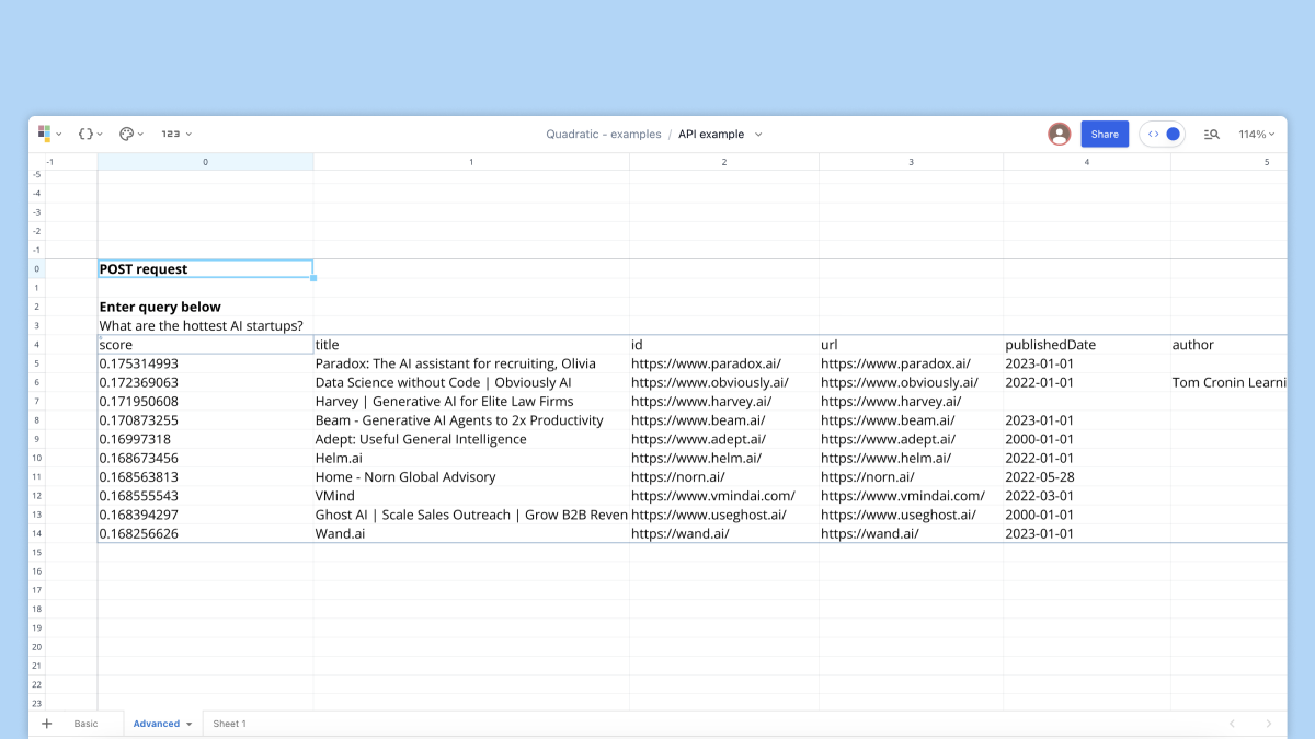 Cover art for the blog post: Making API requests from your spreadsheets